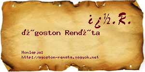 Ágoston Renáta névjegykártya