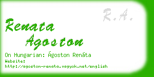 renata agoston business card